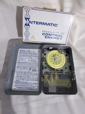 Intermatic 24 Hr Dial Time Switch T101 SPST 40 Amp 120/208/240V New Old Stock