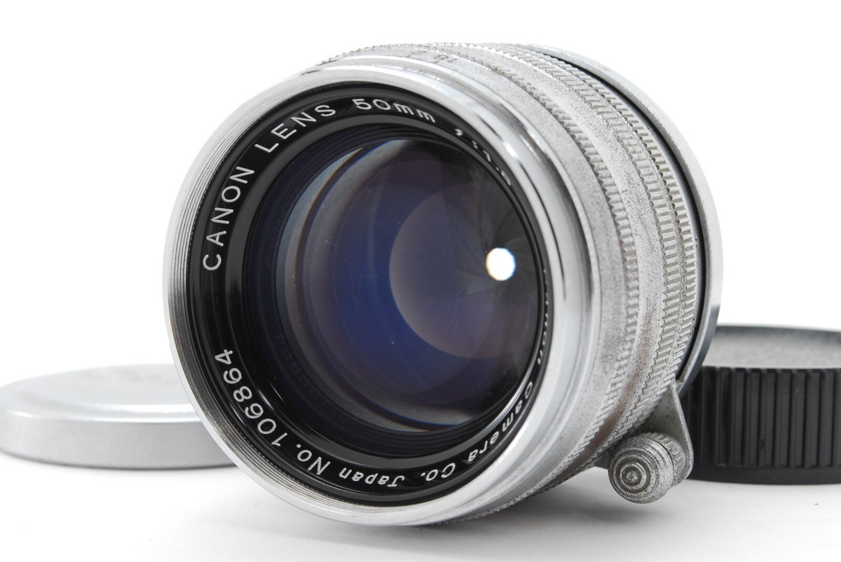 美品 Canon 50mm f/1.8 Chrome LTM L39 Near MINT] Canon 50mm f/1.8 Chrome Silver L39 LTM Leica