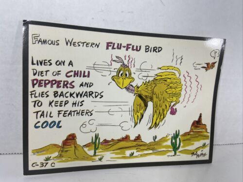 Bob Pettey Western Flu-Flu Bird Postcard Cartoon 