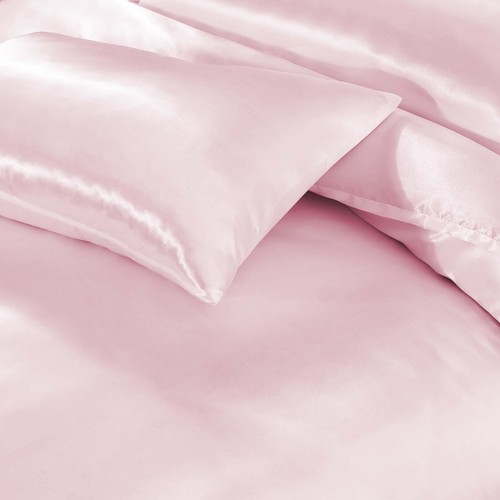 6 Pcs Satin Complete Bedding Set Silky Duvet Cover, Fitted sheet & Pillow Cases - Picture 35 of 205