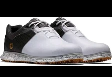 New Men's Footjoy Pro SL Sport Golf Shoes 7.5 - White/Black - 53863