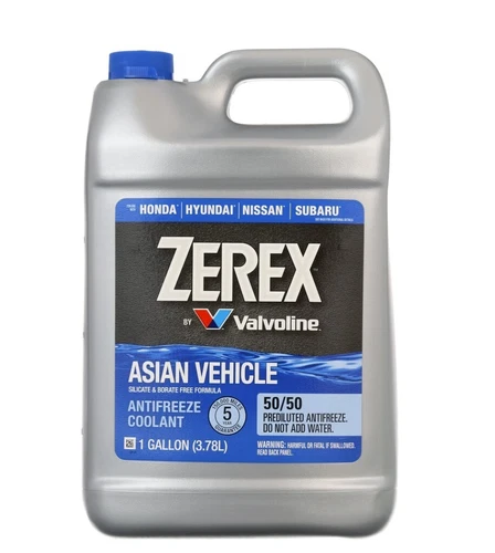 2 PACK Zerex Asian Vehicle Blue Antifreeze Coolant 50/50 Ready-to-Use 1 GA
