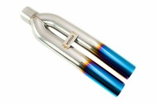 Megan 3 Dual Pipe Angled Cut Burnt Blue Universal Vip Blast Exhaust Muffler Tip