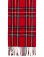 Steve Madden Mid Weight Cozy Scarf Muffler - Grid Pattern - RED - 72 x 11 inch