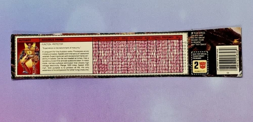 Original Vintage Transformers G1 Rodimus Prime Tech Spec Bio Card File Card