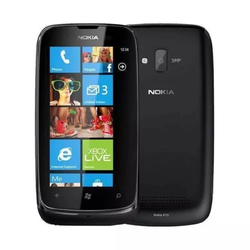 Original Brand New Nokia Lumia 610 3G 3.7" Black Unlocked Smartphone - Boxed - Image 2 of 4