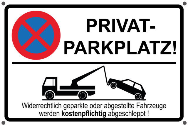 PRIVATPARKPLATZ Schild / Aufkleber Parken verboten Parkverbot Hinweis PRIVATPARKPLATZ Schild / Aufkleber Parken verboten Parkverbot Hinweis