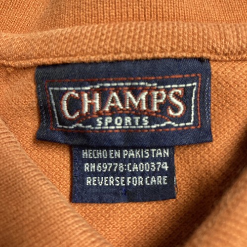 CHAMPS SPORTS Mens Terracotta Orange Cotton Polo Shirt, Size L - Picture 7 of 8