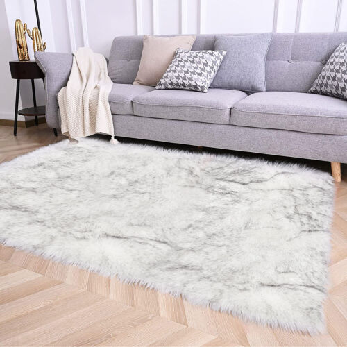 Latepis Faux Fur Sheepskin Area Rugs Soft Shaggy Carpet for Living Room Bedroom - Picture 73 of 219