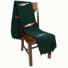 Green Mexican Blanket Forest Thunderbird Yoga Native Tapestry Falsa Throw XL