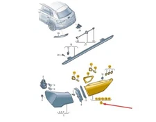 NEW AUDI Q3 F3 REAR RIGHT INNER TAIL LIGHT 83A945094 GENUINE