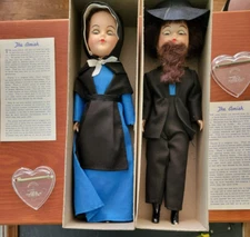 Vintage Amish Doll boy & girl Lancaster PA Complete w/ Paper Story Original Box