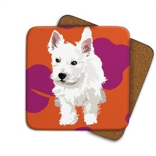 West Highland Terrier Coaster | Leslie Gerry, Table Drink Mat, Non-Slip