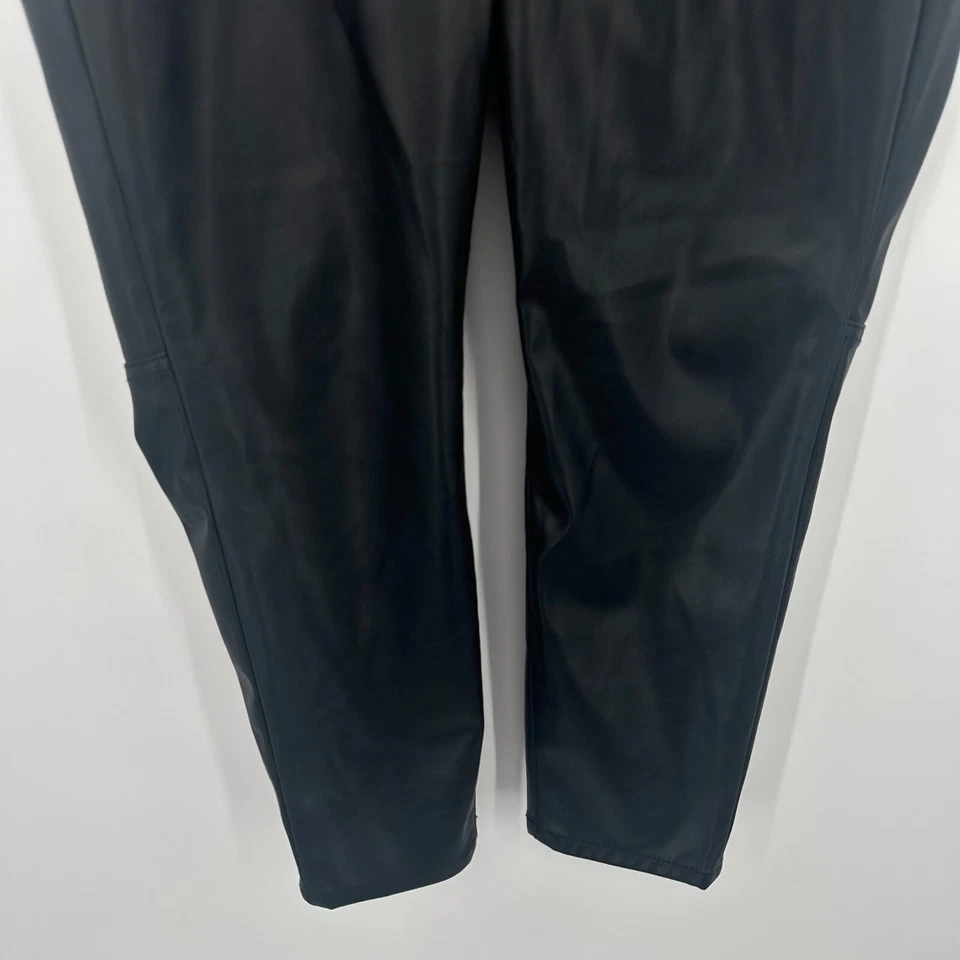 Torrid Faux Leather Pants Womens 14S Black Skinny Leg Flat Front Feel The Fit - Image 4 of 4