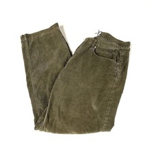 Vintage Calvin Klein Women  s Size 10 Corduroy Pants Solid Green Rehemmed 0874