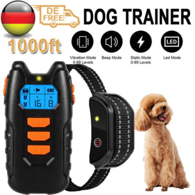 1000FT USB Elektrisches Hundetrainingshalsband Haustier-Fernbedienung Vibration