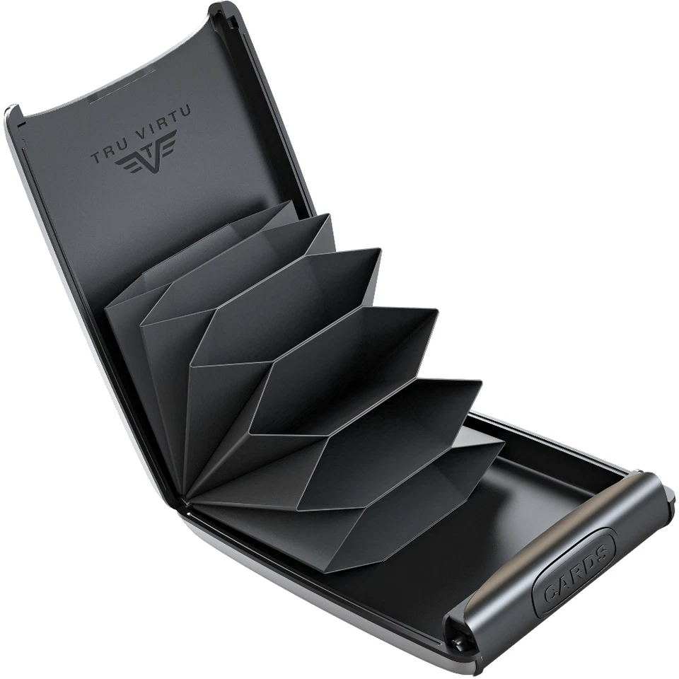 TRU VIRTU Aluminium Kreditkarten Etui Visitenkarten ec Kartenetui Card Case Neu - Bild 2 von 4