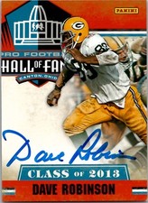 2013 Panini National Treasures DAVE ROBINSON Green Bay Packers SSP AUTO #7 HOF