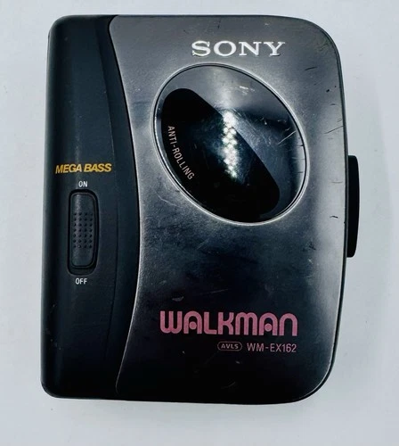Vintage Sony Walkman WM-EX162 Cassette Player Mega Bass w/ Belt Clip - Tested!