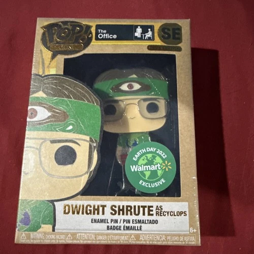 NEW Funko Pop! Pin The Office Dwight Schrute SE 2022 Earth Day Walmart Exclusive