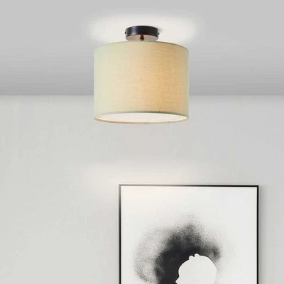 Brilliant Deckenleuchte Aike Textil Grün rund Ø28cm 1 x E27 Lampe Licht UVP 49€ - Bild 1 von 4