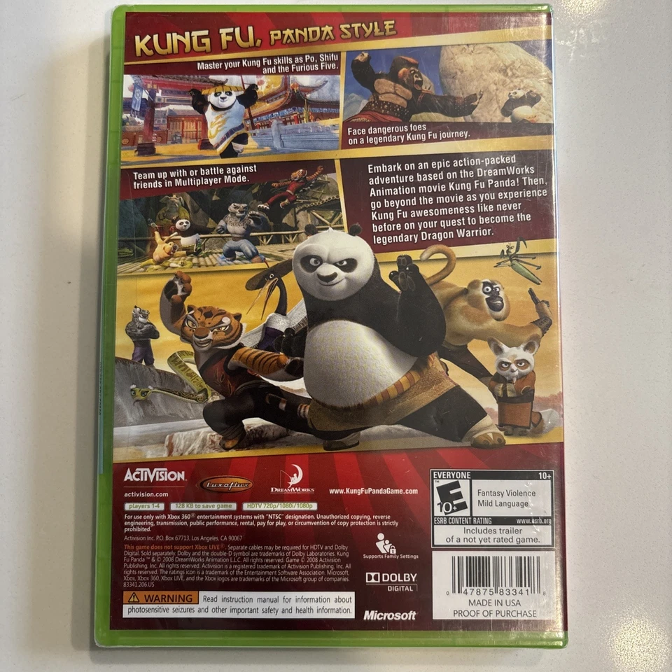 Kung Fu Panda the Video Game (Microsoft Xbox 360, 2008) New, Factory Sealed - Image 2 of 3