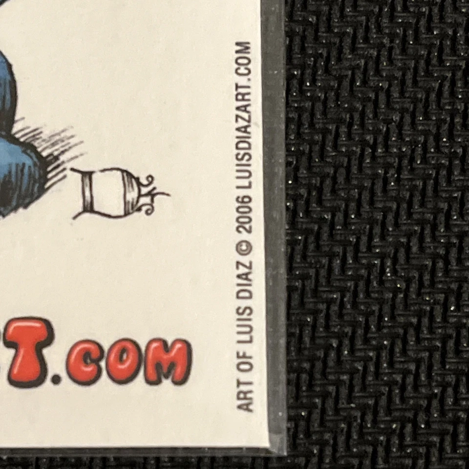 GARBAGE PAIL KIDS PARODY 2006 Luis Diaz Art SKETCH Card, Adam Bomb - Image 3 of 4