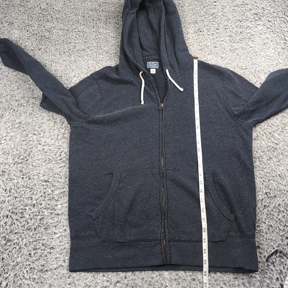 Sudadera con Capucha J Crew Hombre Azul Medio Cremallera Sudadera Ocio Tareas Exterior Polar Foto 4 de 4
