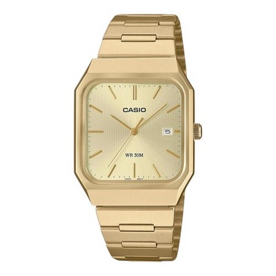 Casio MTP-B185G-9AV Mens Quartz Watch Gold Stainless Steel Date