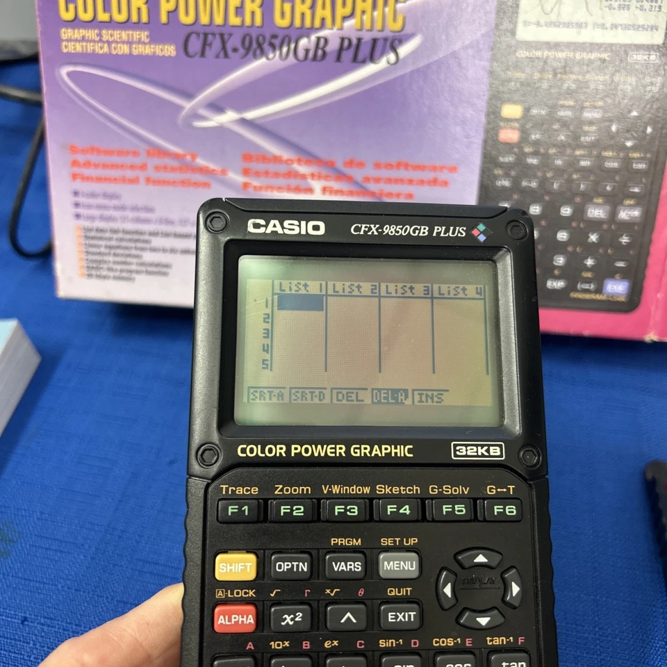 Casio Colour Scientific Calculator Graphing CFX-9850GB PLUS Complete Manual Box - Image 4 of 4