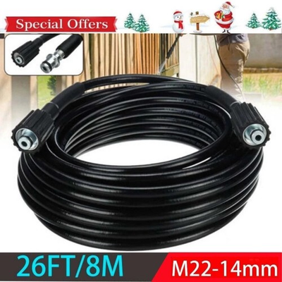 #ad 26ft 5800PSI High Pressure Washer Hose M22 14mm Power Washer Extension Hose. $16.93