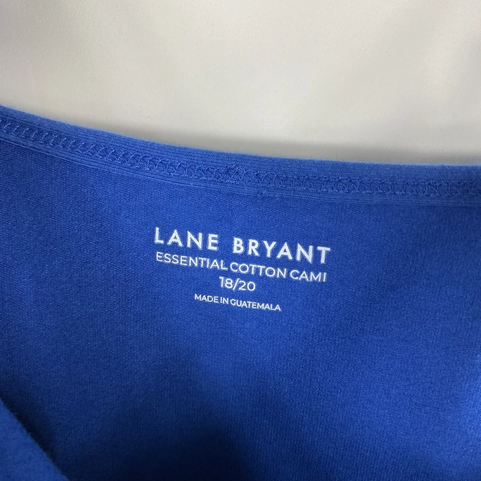 Top Camisola Lane Bryant Talla Grande 18 20 Algodón Esencial Azul Foto 3 de 4