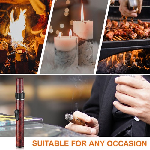 Butane Torch Lighter with Adjustable Jet Flame Windproof Refillable Long Lighter - Picture 9 of 43