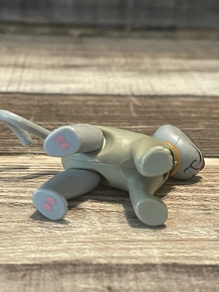 ФИГУРКА КОШКИ CAILLOU GILBERT 2 ДЮЙМА ВЫСОКАЯ СЕРАЯ ГОЛУБАЯ ПОВЯЗКА НА ГЛАЗА CINAR ПОДВИЖНАЯ - Изображение 3 из 4