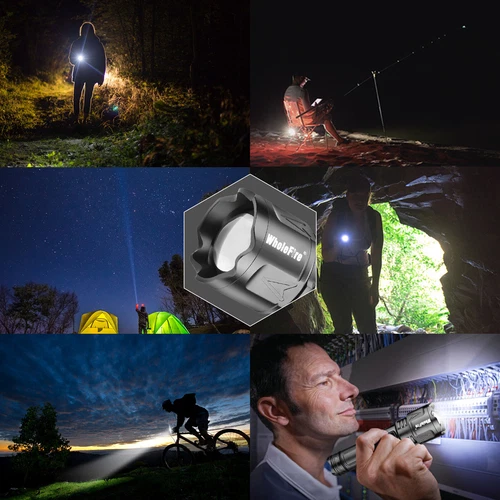 Linterna táctica LED 5000000 lúmenes recargable súper brillante potente antorcha - Imagen 11 de 11