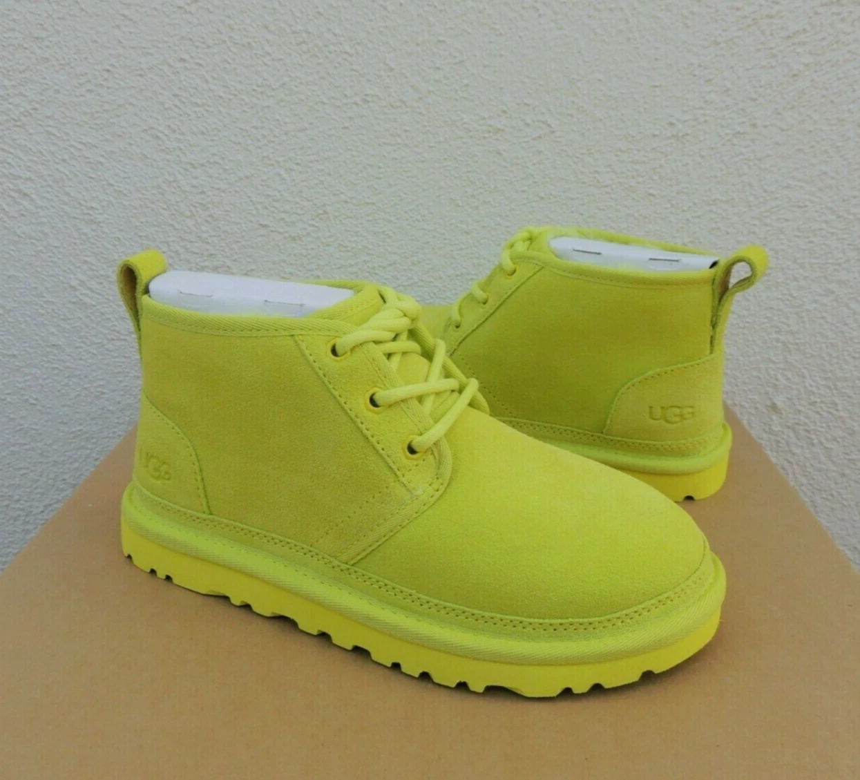 STIVALETTI UGG NEUMEL ZOLFO SCAMOSCIATO LANA DI PECORA DONNA US 7 EUR 38 ~NUOVI