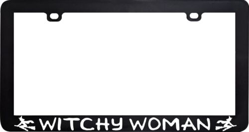 WITCHY WOMAN WITCH WICCA PAGAN LICENSE PLATE FRAME - Foto 1 di 3