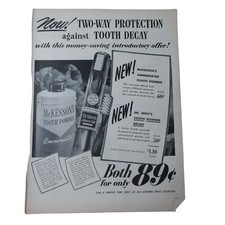 1949 McKesson' & Dr West Dental Care / Pal Hollow Ground - Vintage Print Ad