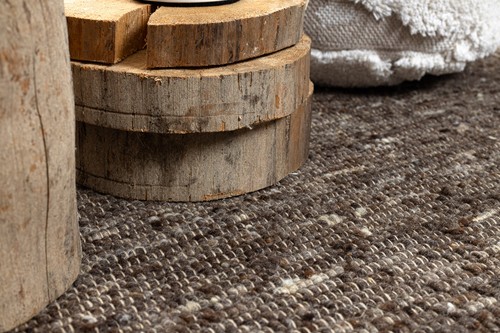 NATURAL Double-sided WOOL Rugs NEPAL tabac brown flat-weave Best Quality - Picture 6 of 10