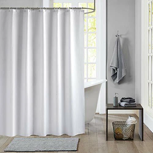Tenda da doccia EurCross 120 x 200 per bagno, bianca stretta piccola antimuffa impermeabile lavabile tessuto