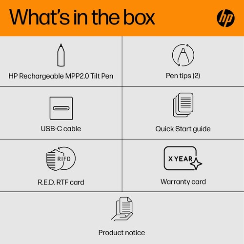 HP Rechargeable MPP 2.0 Tilt Pen (Silver) - Afbeelding 7 van 8