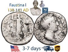 Ancient Roman Empire Coin Silver Faustina 1 138 141 AD Wife ANTONINUS PIUS#21055