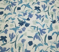 Gauguin Floral Midnight BTY Robert Allen 100% Cotton Slub Duck 54" W Watercolor