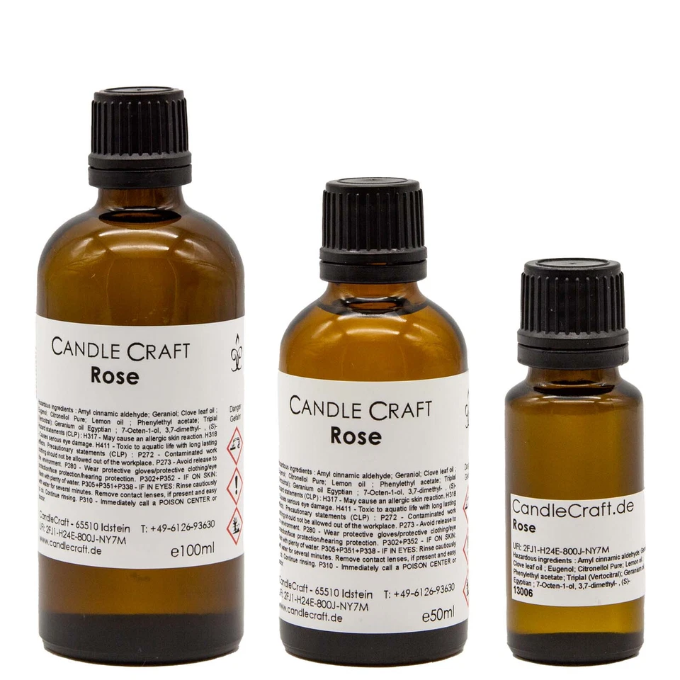 CANDLECRAFT Rose DIY Kerzenduftöl CC-13006 Hochwertig Premium Qualität Duftöl