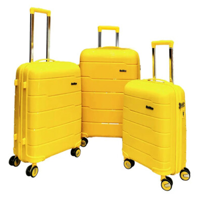 Koffer Set 3tlg. / Trolley / Hartschalenkoffer / Reise Gelb