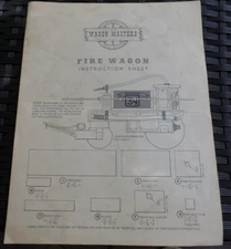 Vintage Craftmaster Corp Working Wood Wagon Masters Fire Wagon Instructions