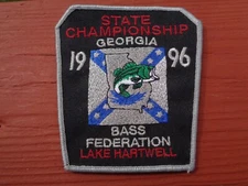 VINTAGE 1996 B.A.S.S. FEDERATION GEORGIA STATE CHAMPIONSHIP FISHING PATCH