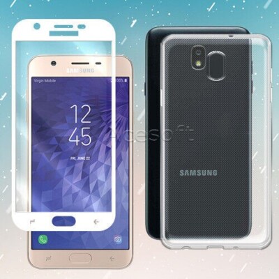 AceSoft Real Screen Protector Soft Clear Case for Samsung Galaxy J7 Crown S767VL