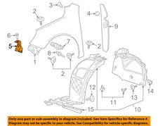 GM OEM 13-16 Malibu Limited Fender Fender Components-Front Bracket 22929754