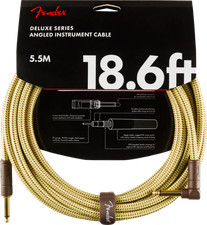 Fender  18.6' Deluxe Series Tweed Instrument Cable Straight/Angle 0990820082
